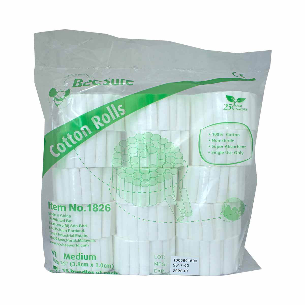 رول پنبه - BeeSure - Cotton Rolls رول پنبه - BeeSure - Cotton Rolls