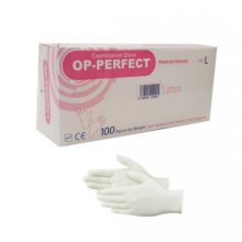 دستکش لاتکس بدون پودر حریر OP PERFECT