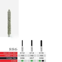 فرز الماسی دسته نقره ای BTM مدل Cylinder End Conical 135′ 886