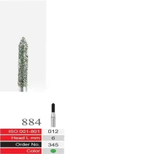 فرز الماسی دسته نقره ای BTM مدل Cylinder End Conical 135’ 884