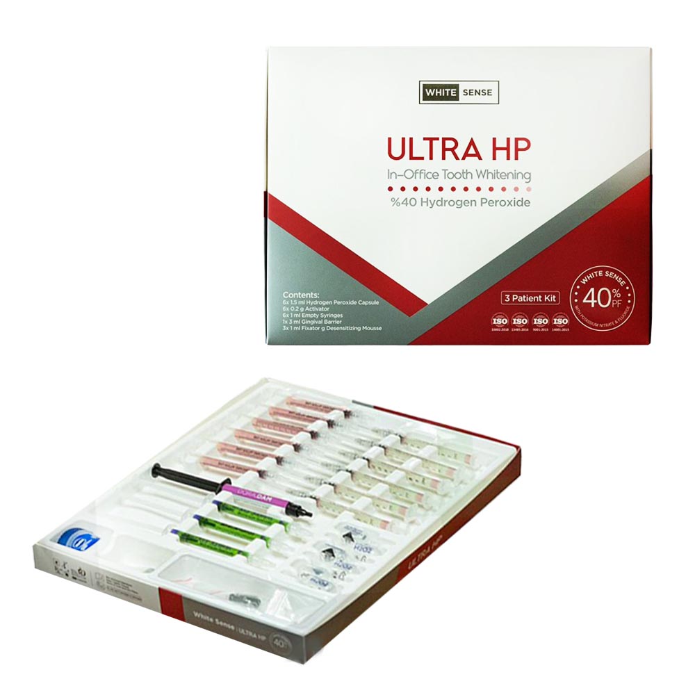 کیت بلیچینگ مطبی سه بیمار 40% White Sense Ultra HP کیت بیلیچینگ آفیس (مطبی) 3 بیمار White Sense Ultra HP کیت بلیچینگ مطبی سه بیمار 40% White Sense Ultra HP کیت بیلیچینگ آفیس (مطبی) 3 بیمار White Sense Ultra HP