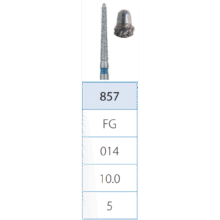 فرز الماسی مخصوص توربین 5 عددی برند Dendia شماره Dental Diamond Burs 857