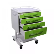 روتور 4 کشو MDF مدل RMS4-1 - نوید اکباتان - روتور 4 کشو RMS 4/1 دارای رویه ضد اسید، حفاظ فلزی، دستگیره استیل، سینی دار، چرخ نشکن و بدنه ای از جنس MDF است - فروشگاه آنلاین تجهیزات پزشکی و دندانپزشکی