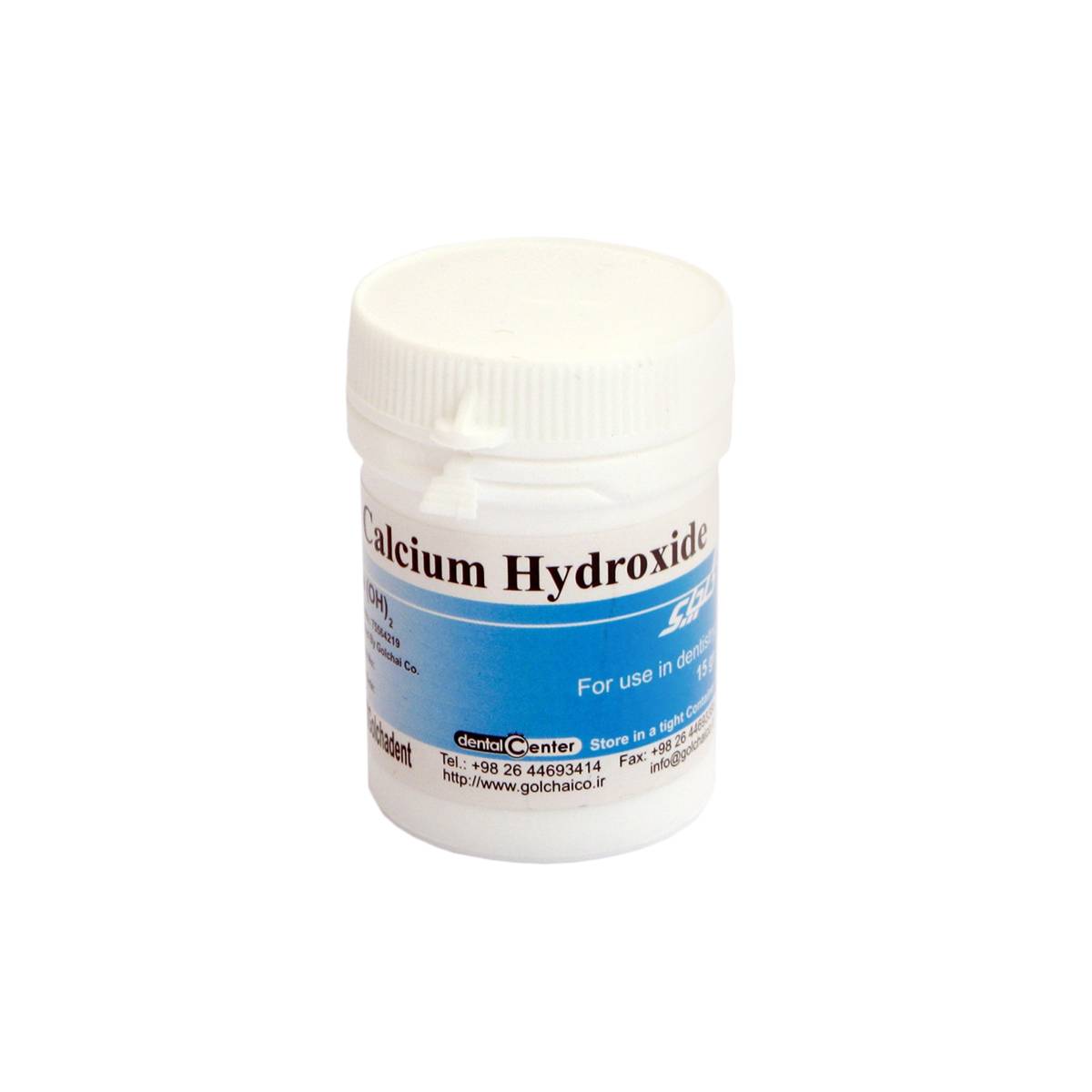 Calcium-Hydroxid.jpg پودر کلسیم هیدروکساید گلچای - کلسیم هیدروکساید گلچای GOLCHAI - calcium hydroxide - فروشگاه آنلاین تجهیزات دندان پزشکی دیجی سرنگ پلاس