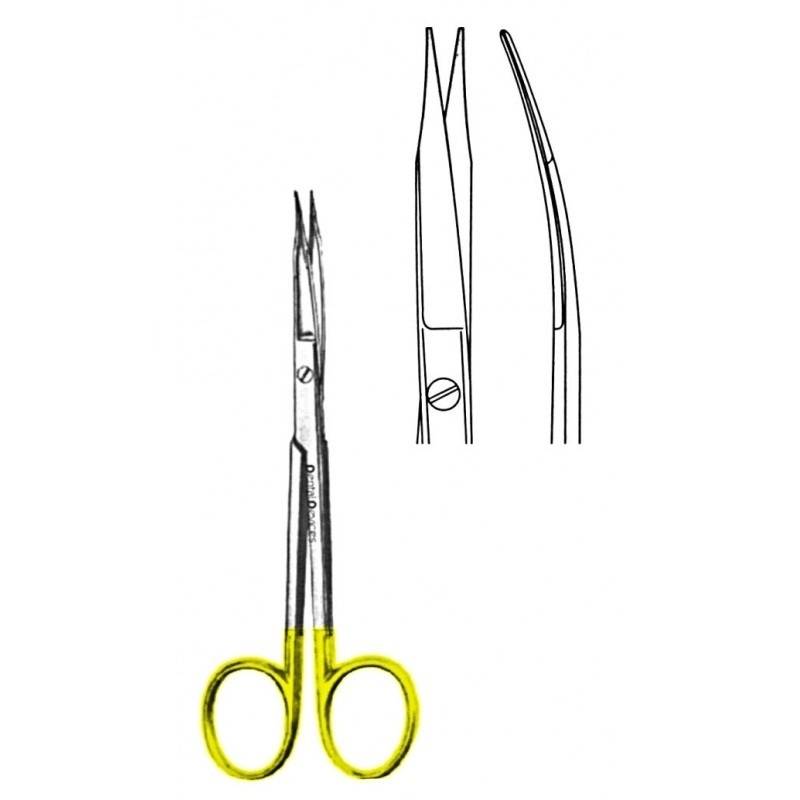 قیچی جراحی سرکج دسته طلایی Dental Device - خرید و قیمت قیچی دسته طلایی - قیچی الماسه - فروشگاه دندانپزشکی آنلاین دیجی سرنگ پلاس