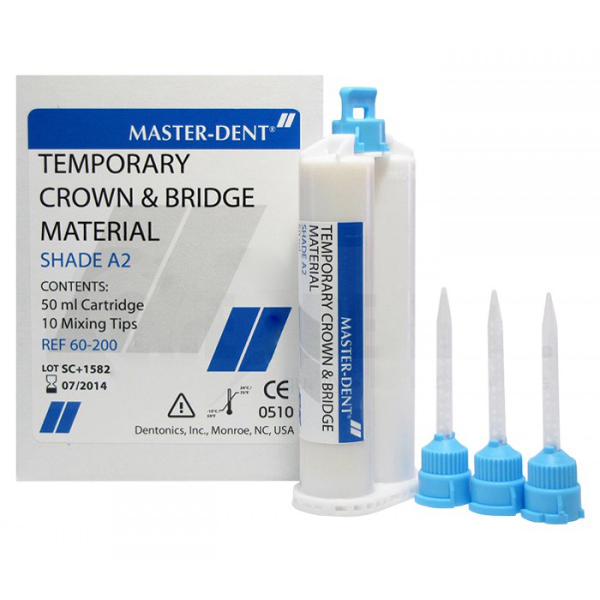 Master-Dent-Temp-C-B-Material-1200x1200 روکش موقت آکریلی به همراه 10 عدد میکسینگ تیپ Temp. C&B Material برند Master Dent