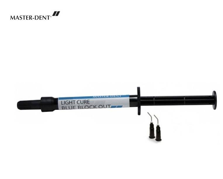 MasterDent-Blue-Block-Out-2.jpg ژل محافظ لثه لایت کیور مستردنت MasterDent ?- ترمیمی و پروتز - مواد ترمیمی -دیجی سرنگ پلاس
