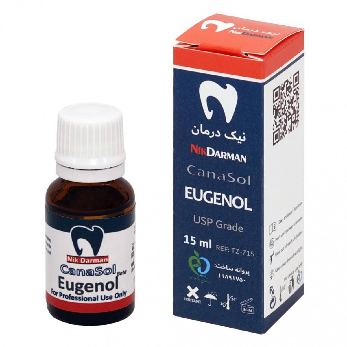 کاناسول اوژنول ۱۵ میل کاناسول اوژنول ۱۵ میل Canasol Eugenol نیک درمان? - مواد اندو - اندودانتیکس
