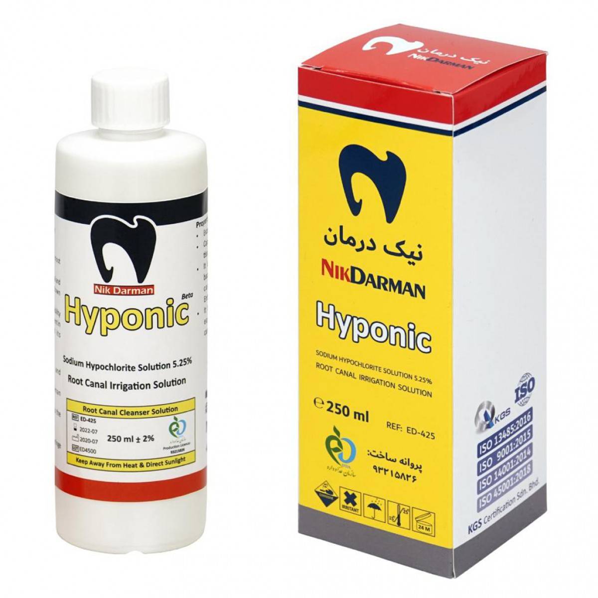 محلول هیپوکلریت سدیم نیک درمان محلول هیپوکلریت سدیم نیک درمان - محلول هیپوکلریت سدیم 5.25% Hyponic - نیک درمان