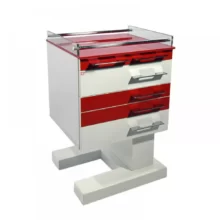 روتور 4 کشو با رویه شیشه مدل RS Classic - نوید اکباتان - روتور 4 کشو مدل RS Classic دارای بدنه تمام MDF ، درب هایگلاس، دستگیره استیل، حفاظ UV و چرخ نشکن است - فروشگاه آنلاین تجهیزات پزشکی و دندانپزشکی