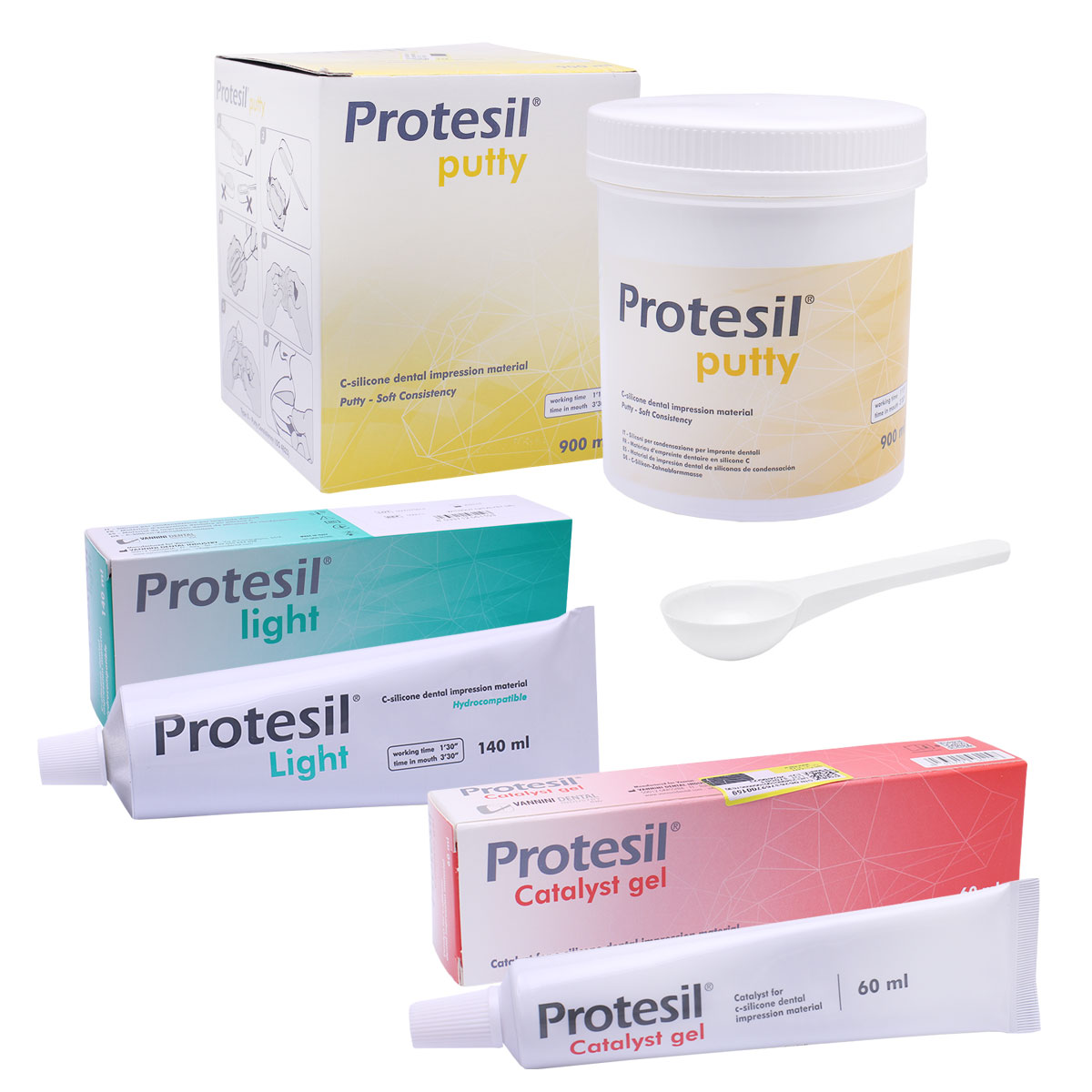 ست قالبگیری پروتسیل Protesil Impression Materials برند Vannini Dental ست قالبگیری پروتسیل Protesil Impression Materials برند Vannini Dental