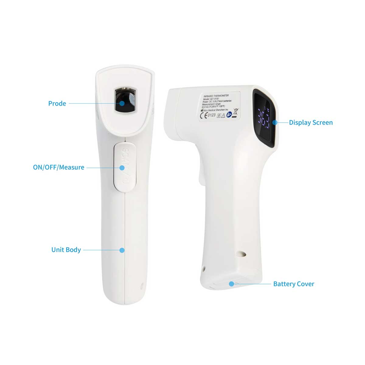تب سنج دیجیتال غیر تماسی مادون قرمز – Medical infrared thermometer R1B1_61d615556c348.jpeg