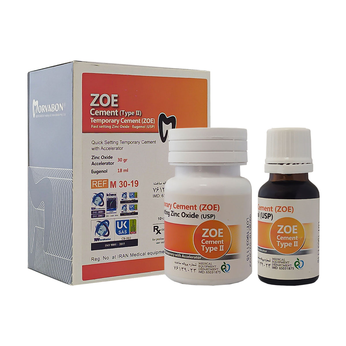 سمان زینک اکساید Morvabon سمان زینک اکساید Morvabon - سمان ها - تجهیزات دندانپزشکی دیجی سرنگ پلاس