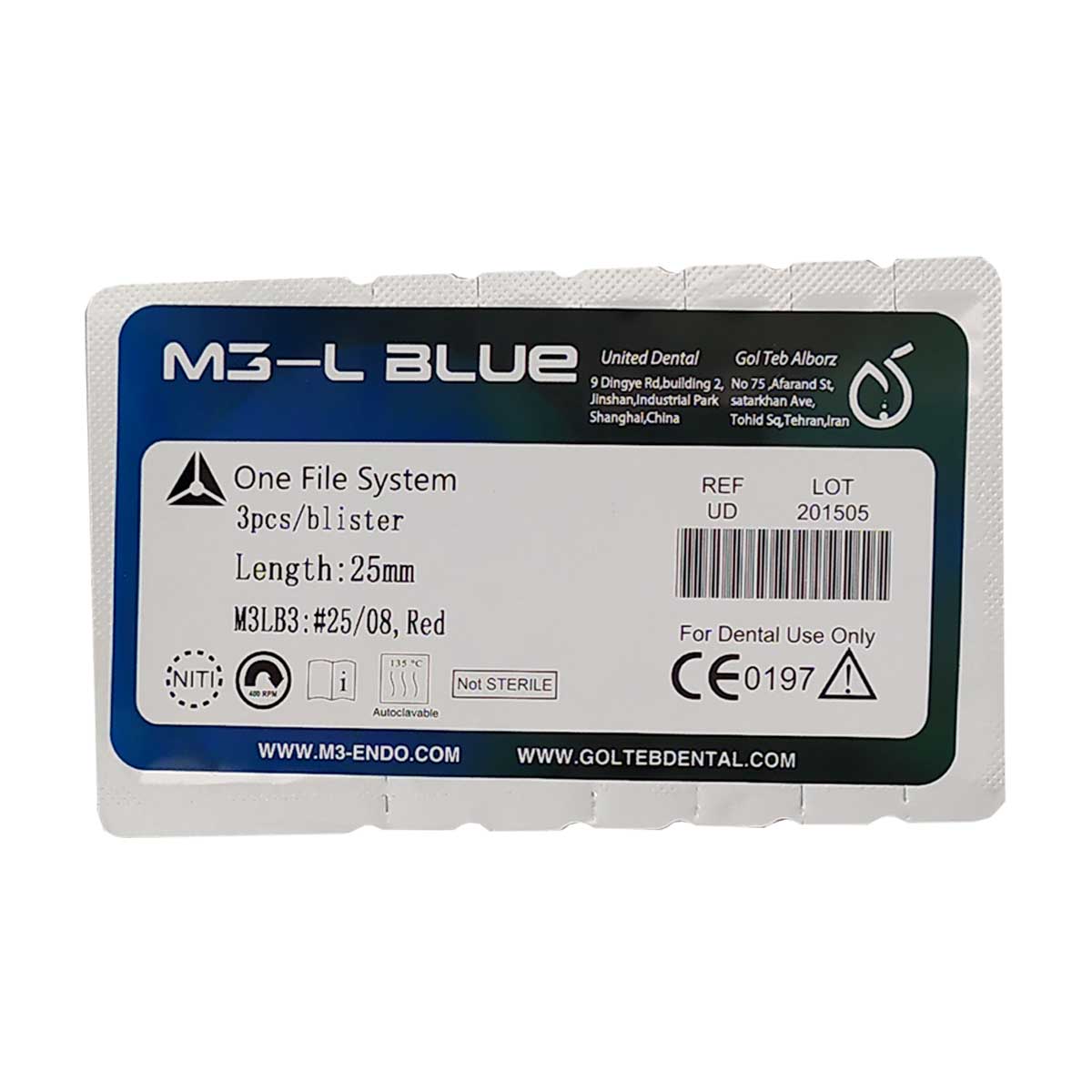 فایل روتاری 8٪ M3 L Blue Rotary File - فایل روتاری 8٪ سه عددی - فایل روتاری L Blue - خرید انواع فایل روتاری - تجهیزات دیجی سرنگ پلاس - دیجی سرنگ پلاس فایل روتاری 8٪ M3 L Blue Rotary File - فایل روتاری 8٪ سه عددی - فایل روتاری L Blue - خرید انواع فایل روتاری - تجهیزات دیجی سرنگ پلاس - دیجی سرنگ پلاس