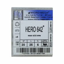 فایل روتاری هرو 6٪ شش عددی Micro Mega ، خرید فایل روتاری هرو 6٪ با بهترین قیمت Hero 642 Rotary File ، خرید و قیمت فایل روتاری هرو ۶٪ - دیجی سرنگ پلاس