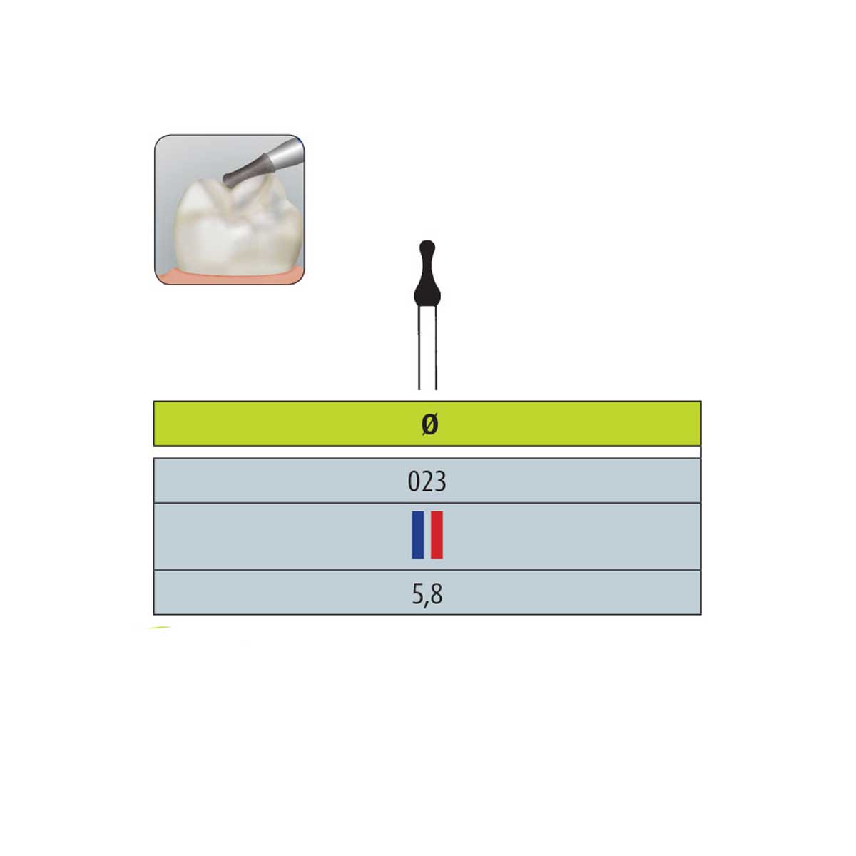 فرز الماسی توربین 5 عددی Dental Diamond Burs 893 برند Jota