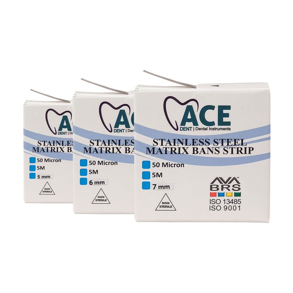نوار ماتریکس ACE نوار ماتریکس ACE - نوار ماتریکس متری - فروشگاه تجهیزات دندانپزشکی دیجی سرنگ پلاس - وسایل مطب - خرید و قیمت تجهیزات دندانپزشکی