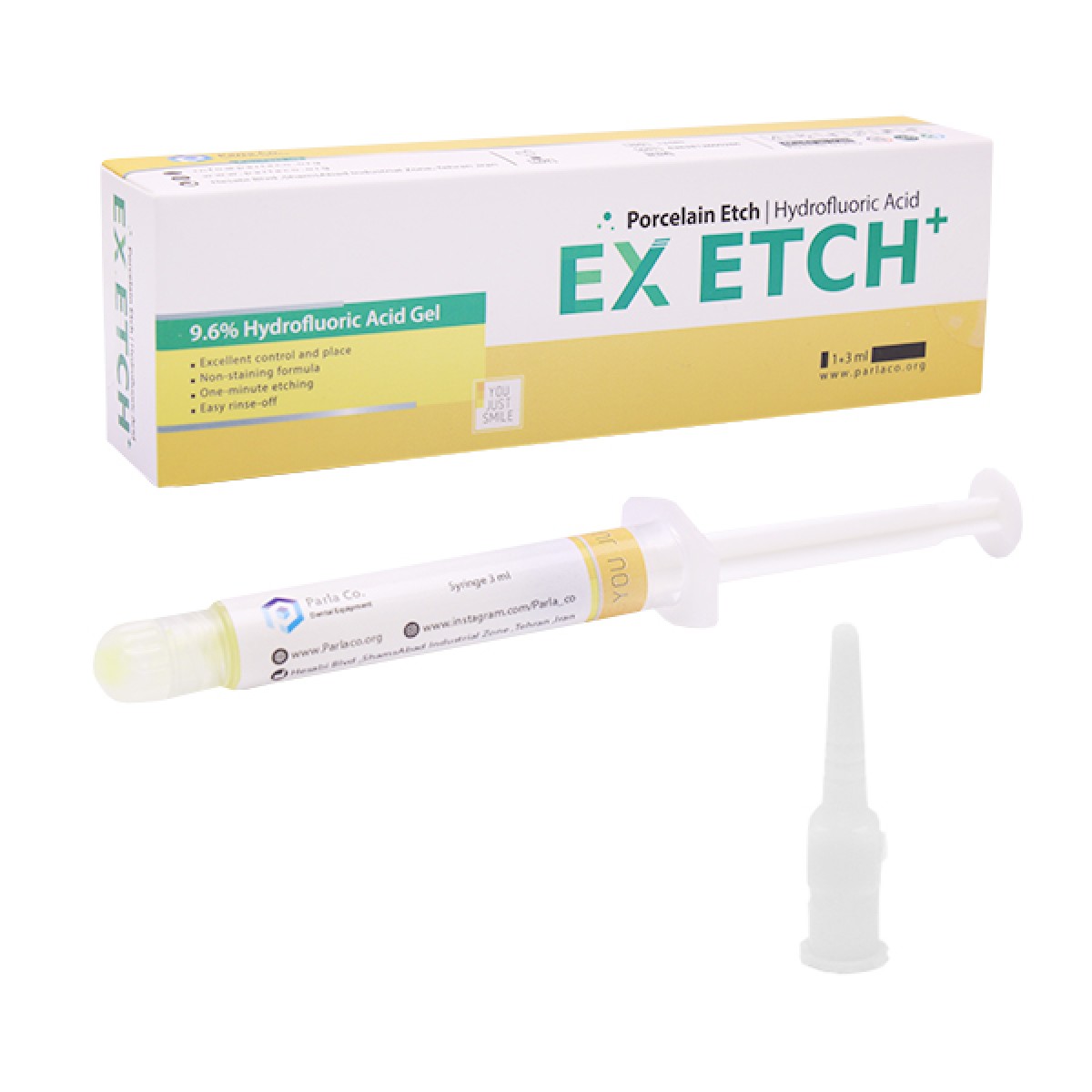 پرسلن اچ 3 میل EX ETCH+ برند Parla پرسلن اچ 3 میل EX ETCH+ برند Parla - تجهیزات دندانپزشکی دیجی سرنگ پلاس