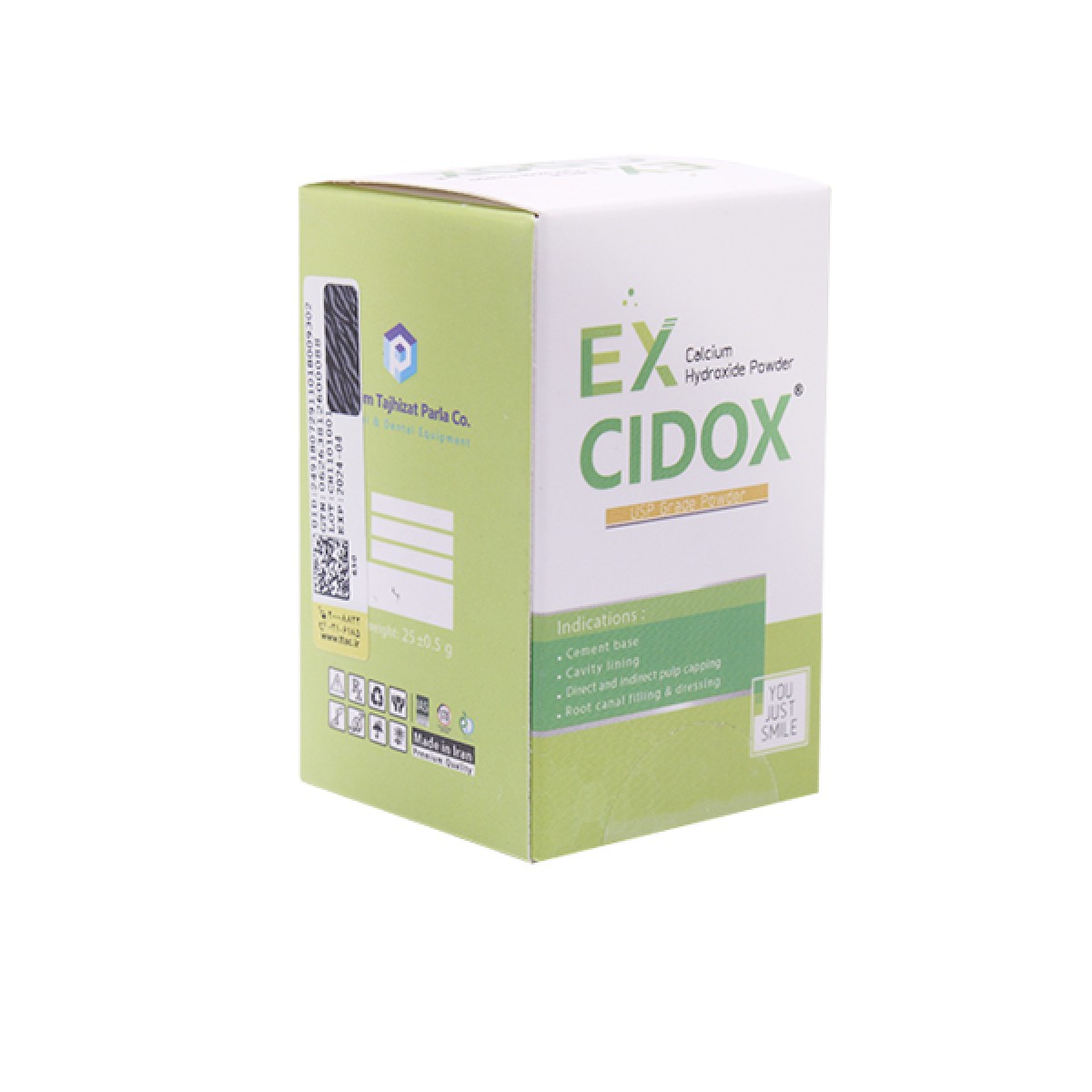 پودر کلسیم هیدروکساید 25 گرمی برند Parla - خرید پودر کلسیم هیدروکساید پارلا - پودر کلسیم هیدروکسید EX Cidox Calcium Hydroxide powder پودر کلسیم هیدروکساید 25 گرمی برند Parla - خرید پودر کلسیم هیدروکساید پارلا - پودر کلسیم هیدروکسید EX Cidox Calcium Hydroxide powder