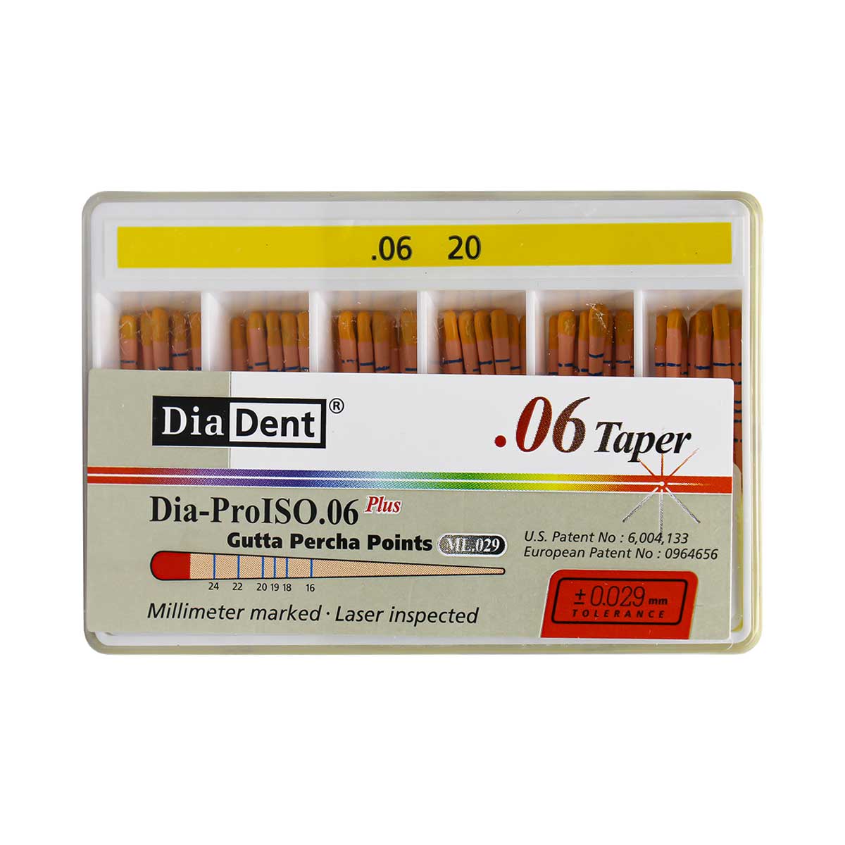 کن گوتا پرکا مدرج تیپر 6% Dia Dent - خرید کن گوتا پرکا مدرج تیپر 6 درصد دیادنت - فروشگاه تجهیزات دندانپزشکی دیجی سرنگ پلاس - قیمت کن گوتا پرکا کن گوتا پرکا مدرج تیپر 6% Dia Dent - خرید کن گوتا پرکا مدرج تیپر 6 درصد دیادنت - فروشگاه تجهیزات دندانپزشکی دیجی سرنگ پلاس - قیمت کن گوتا پرکا