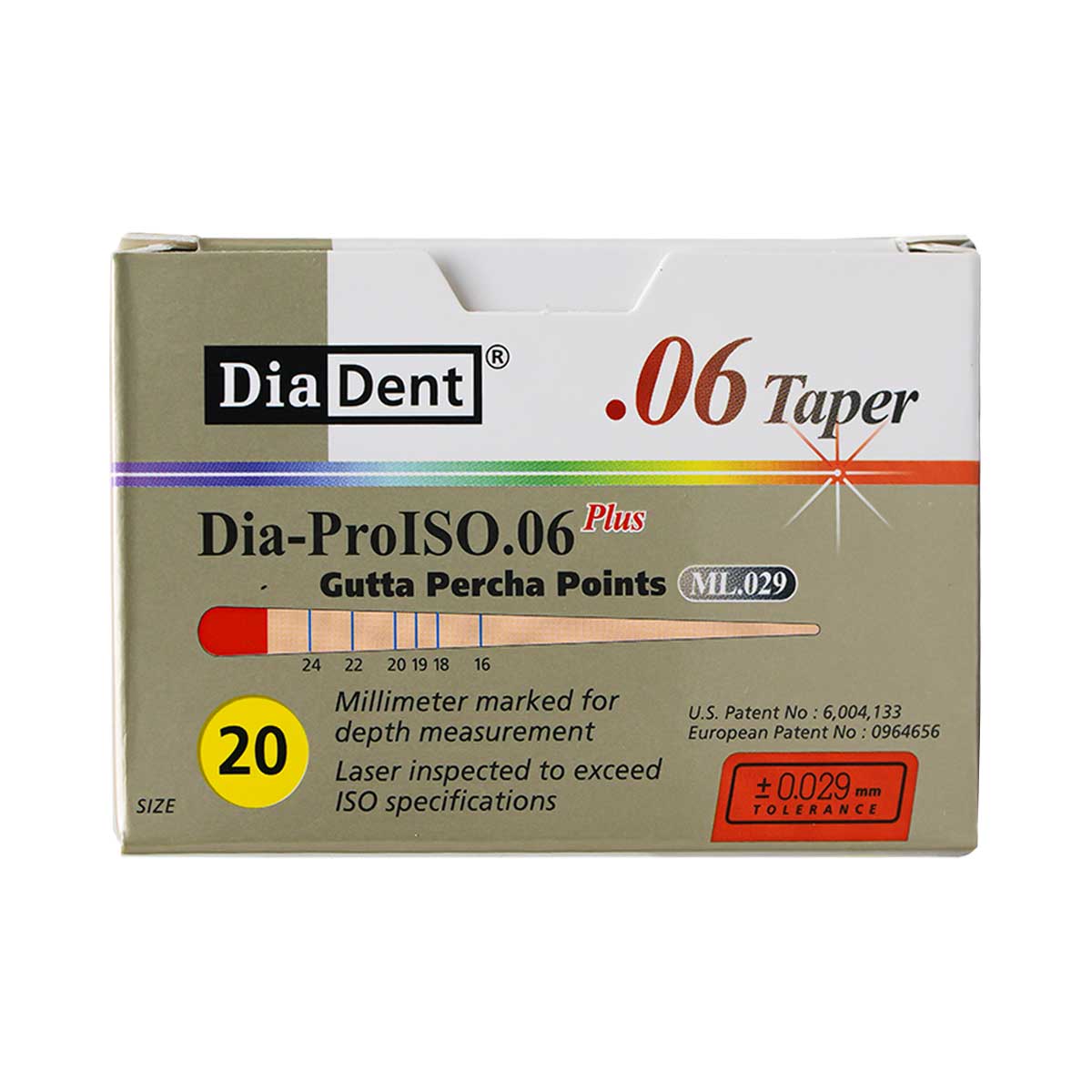 کن گوتا پرکا مدرج تیپر 6% Dia Dent - خرید کن گوتا پرکا مدرج تیپر 6 درصد دیادنت - فروشگاه تجهیزات دندانپزشکی دیجی سرنگ پلاس - قیمت کن گوتا پرکا کن گوتا پرکا مدرج تیپر 6% Dia Dent - خرید کن گوتا پرکا مدرج تیپر 6 درصد دیادنت - فروشگاه تجهیزات دندانپزشکی دیجی سرنگ پلاس - قیمت کن گوتا پرکا