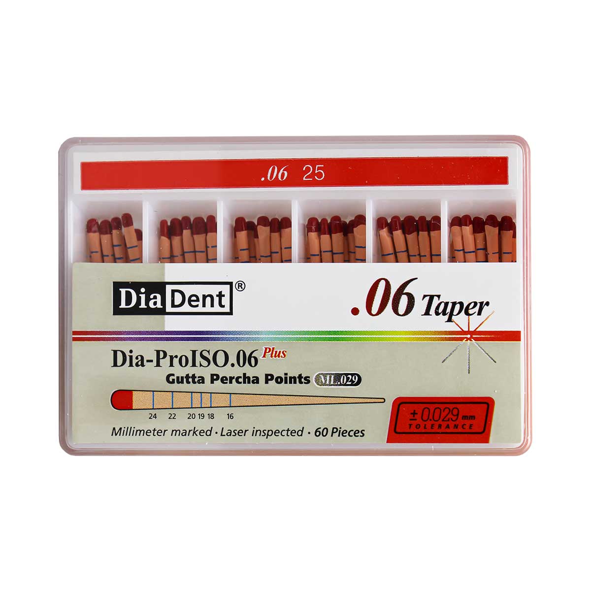 کن گوتا پرکا مدرج تیپر 6% Dia Dent - خرید کن گوتا پرکا مدرج تیپر 6 درصد دیادنت - فروشگاه تجهیزات دندانپزشکی دیجی سرنگ پلاس - قیمت کن گوتا پرکا کن گوتا پرکا مدرج تیپر 6% Dia Dent - خرید کن گوتا پرکا مدرج تیپر 6 درصد دیادنت - فروشگاه تجهیزات دندانپزشکی دیجی سرنگ پلاس - قیمت کن گوتا پرکا