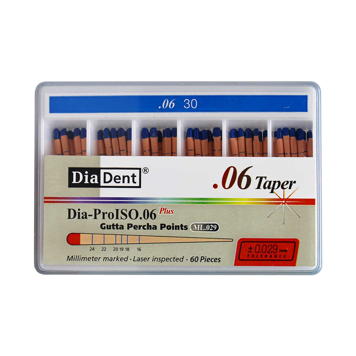 کن گوتا پرکا مدرج تیپر 6% Dia Dent - خرید کن گوتا پرکا مدرج تیپر 6 درصد دیادنت - فروشگاه تجهیزات دندانپزشکی دیجی سرنگ پلاس - قیمت کن گوتا پرکا کن گوتا پرکا مدرج تیپر 6% Dia Dent - خرید کن گوتا پرکا مدرج تیپر 6 درصد دیادنت - فروشگاه تجهیزات دندانپزشکی دیجی سرنگ پلاس - قیمت کن گوتا پرکا