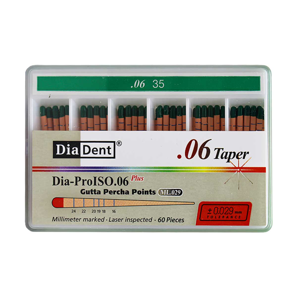 کن گوتا پرکا مدرج تیپر 6% Dia Dent - خرید کن گوتا پرکا مدرج تیپر 6 درصد دیادنت - فروشگاه تجهیزات دندانپزشکی دیجی سرنگ پلاس - قیمت کن گوتا پرکا کن گوتا پرکا مدرج تیپر 6% Dia Dent - خرید کن گوتا پرکا مدرج تیپر 6 درصد دیادنت - فروشگاه تجهیزات دندانپزشکی دیجی سرنگ پلاس - قیمت کن گوتا پرکا