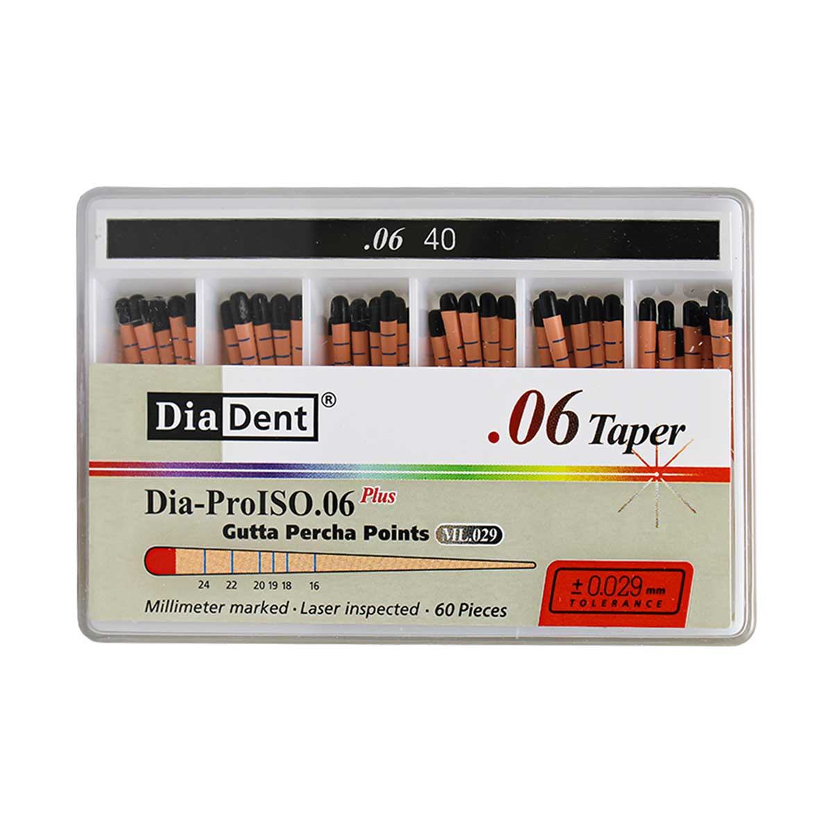 کن گوتا پرکا مدرج تیپر 6% Dia Dent - خرید کن گوتا پرکا مدرج تیپر 6 درصد دیادنت - فروشگاه تجهیزات دندانپزشکی دیجی سرنگ پلاس - قیمت کن گوتا پرکا کن گوتا پرکا مدرج تیپر 6% Dia Dent - خرید کن گوتا پرکا مدرج تیپر 6 درصد دیادنت - فروشگاه تجهیزات دندانپزشکی دیجی سرنگ پلاس - قیمت کن گوتا پرکا