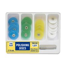 کیت دیسک پرداخت مرکزدار 40 عددی 14 میل TorVM - کیت دیسک پرداخت 100 عددی 14 میل Eve - تجهیزات دندانپزشکی دیجی سرنگ پلاس